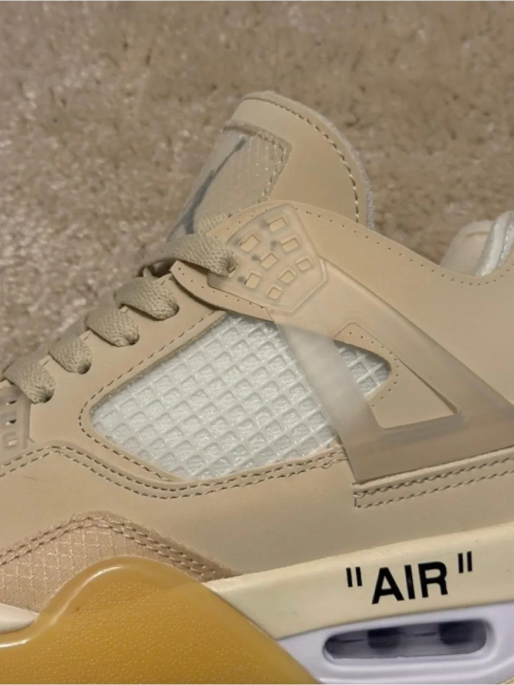 Jordan Men’s Sneakers in Beige and Yellow Gum